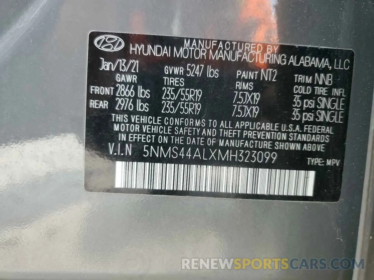 15 Photograph of a damaged car 5NMS44ALXMH323099 HYUNDAI SANTA FE 2021