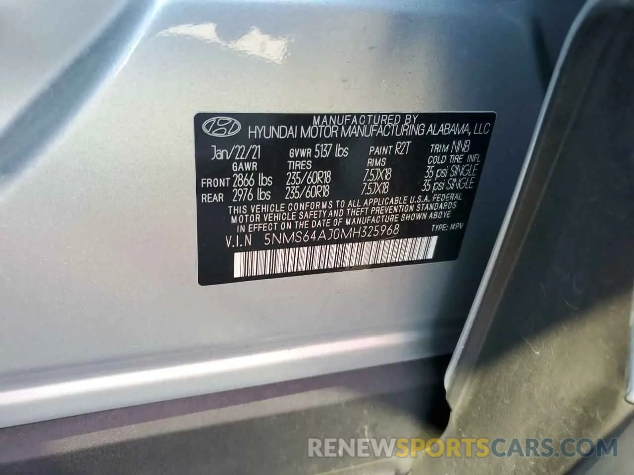 15 Photograph of a damaged car 5NMS64AJ0MH325968 HYUNDAI SANTA FE 2021