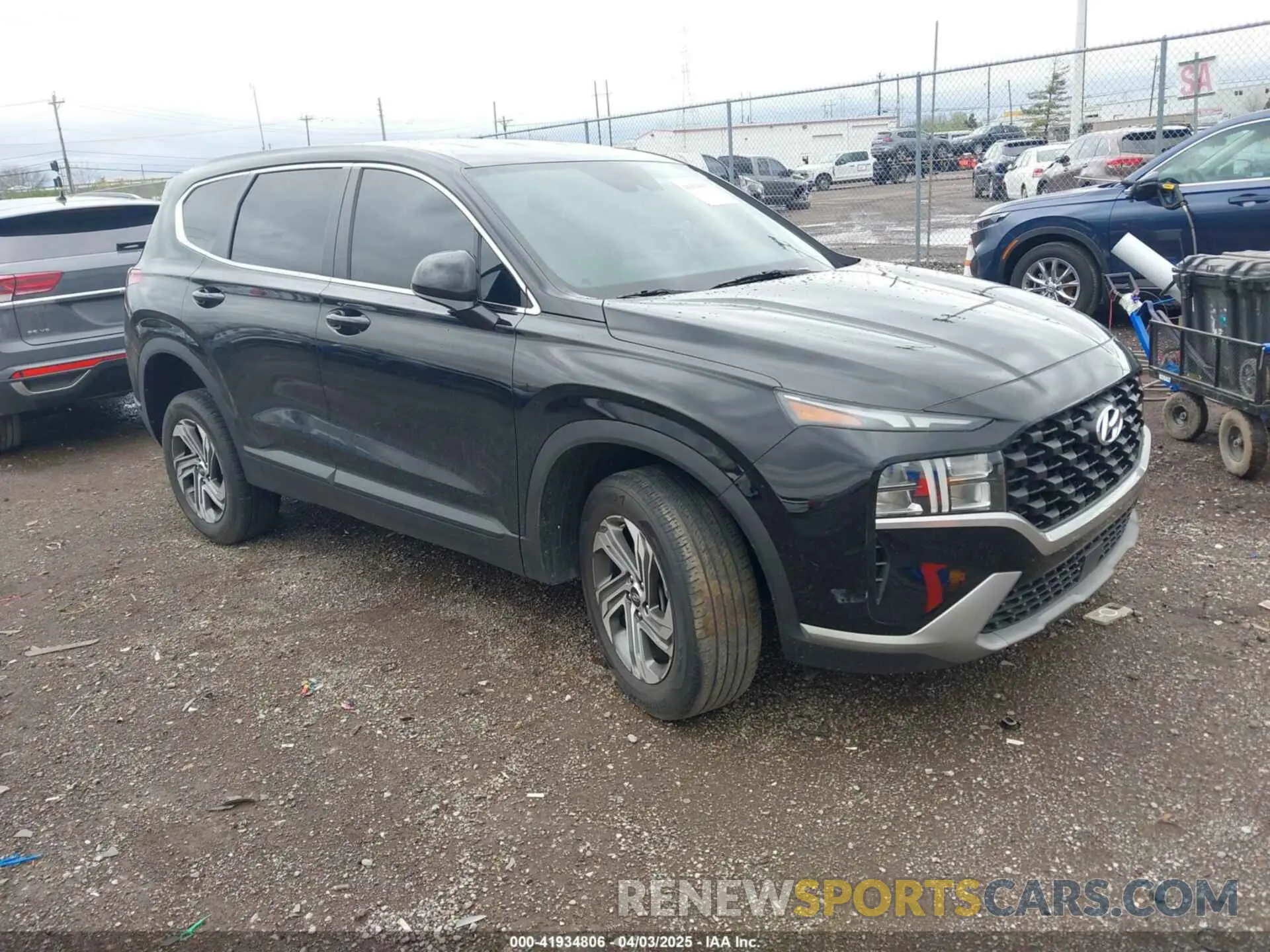 1 Photograph of a damaged car 5NMS1DAJ7NH383754 HYUNDAI SANTA FE 2022