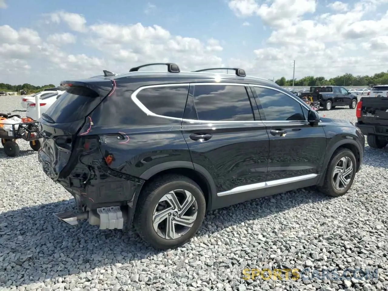 3 Photograph of a damaged car 5NMS24AJ0NH376576 HYUNDAI SANTA FE 2022