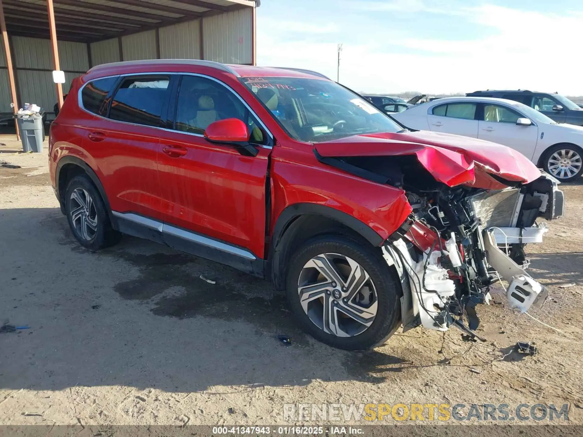 1 Photograph of a damaged car 5NMS24AJ0NH389991 HYUNDAI SANTA FE 2022