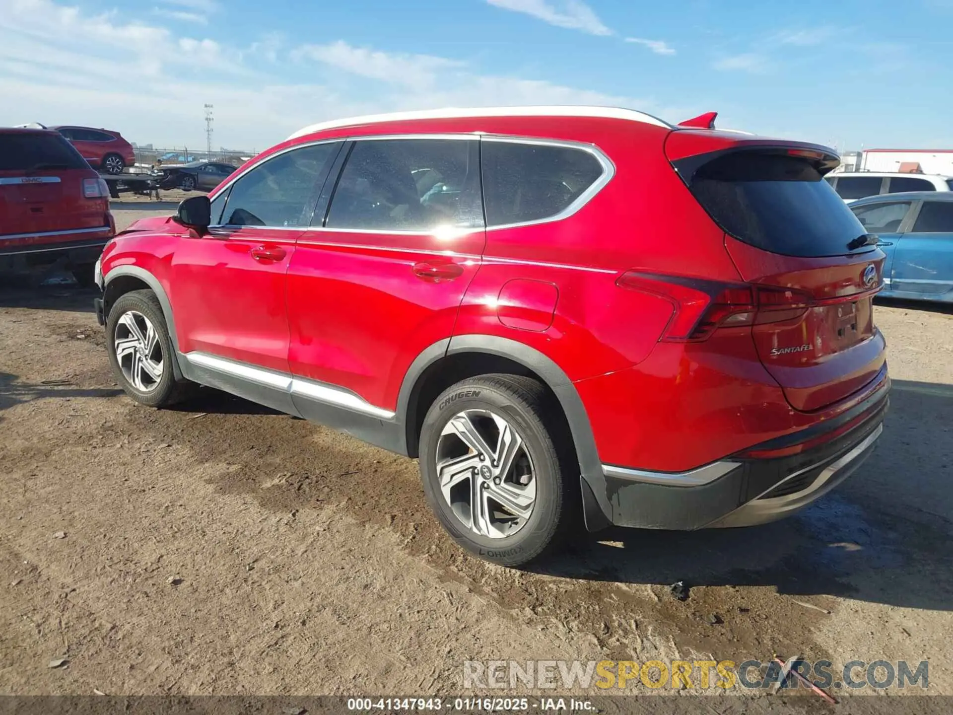 3 Photograph of a damaged car 5NMS24AJ0NH389991 HYUNDAI SANTA FE 2022