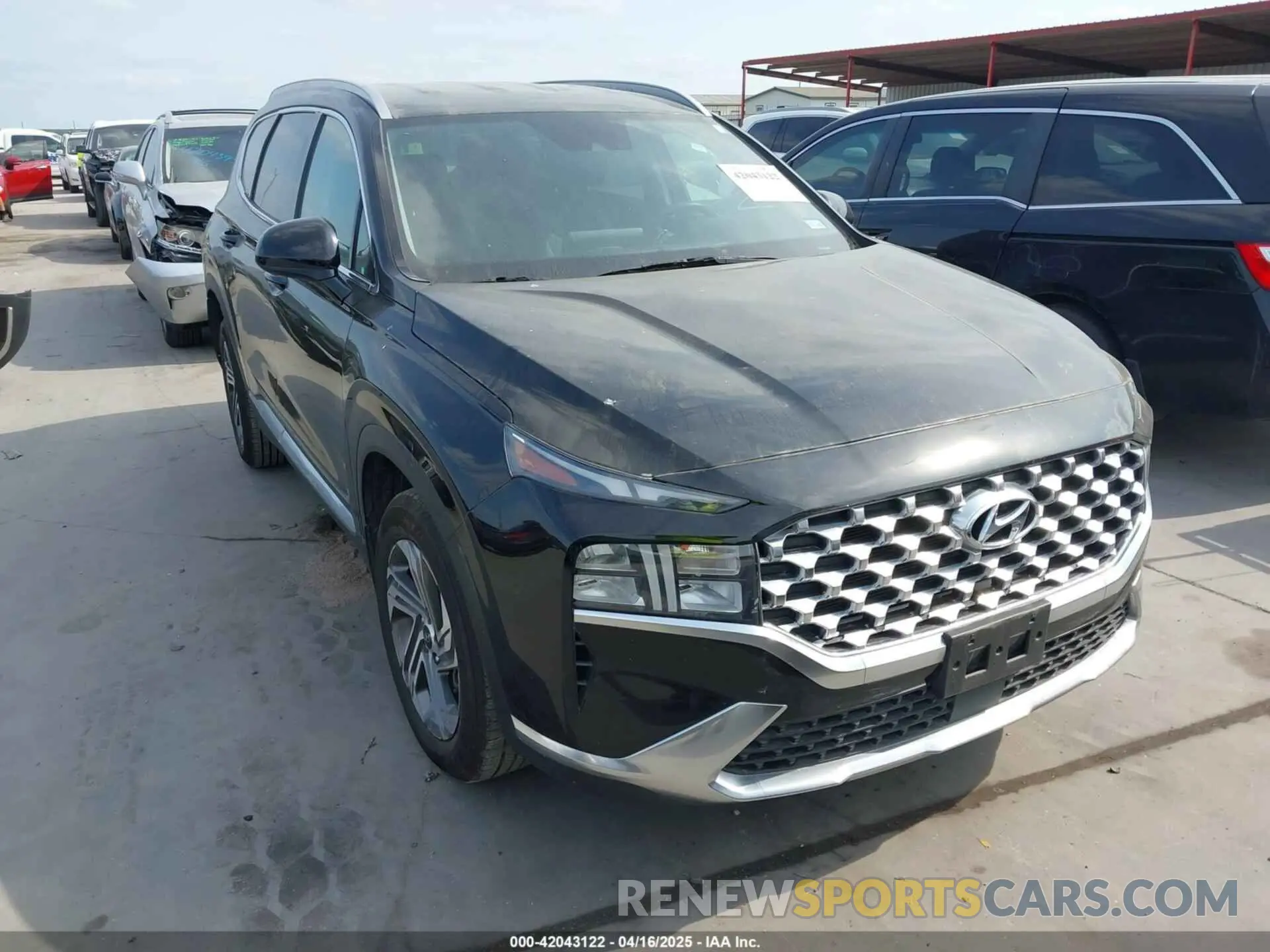 1 Photograph of a damaged car 5NMS24AJ7NH377241 HYUNDAI SANTA FE 2022