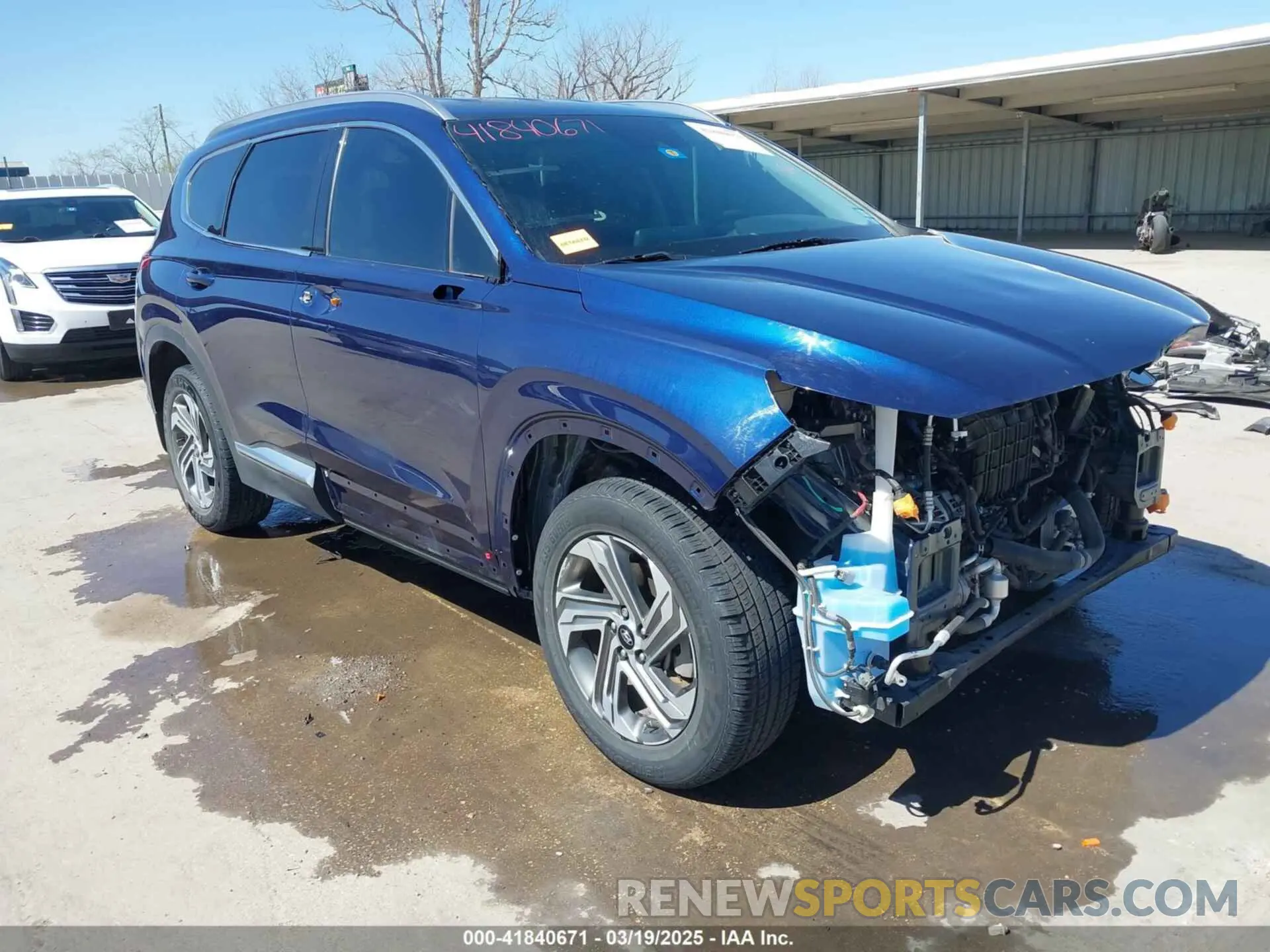 1 Photograph of a damaged car 5NMS24AJ8NH377572 HYUNDAI SANTA FE 2022