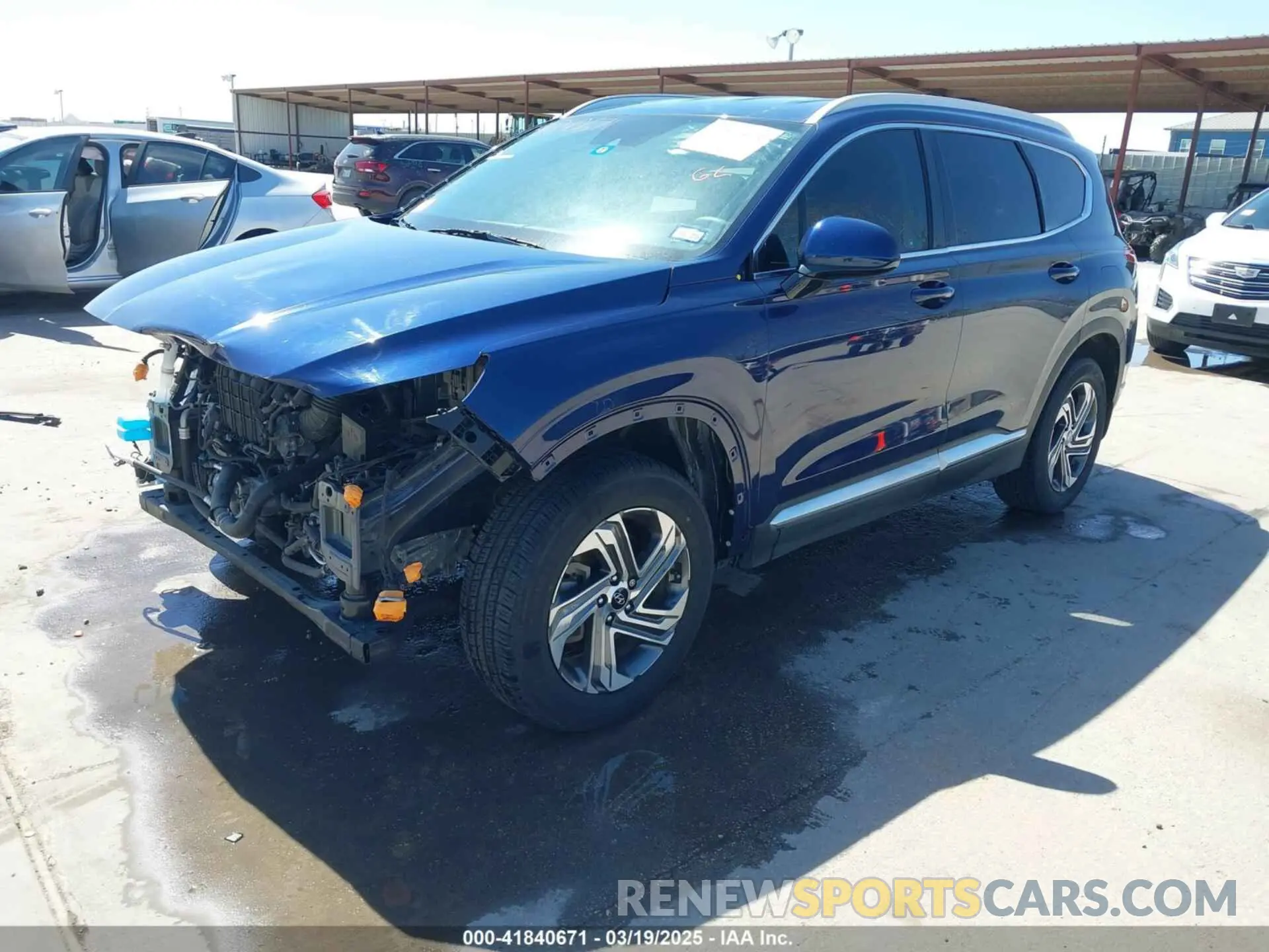 2 Photograph of a damaged car 5NMS24AJ8NH377572 HYUNDAI SANTA FE 2022