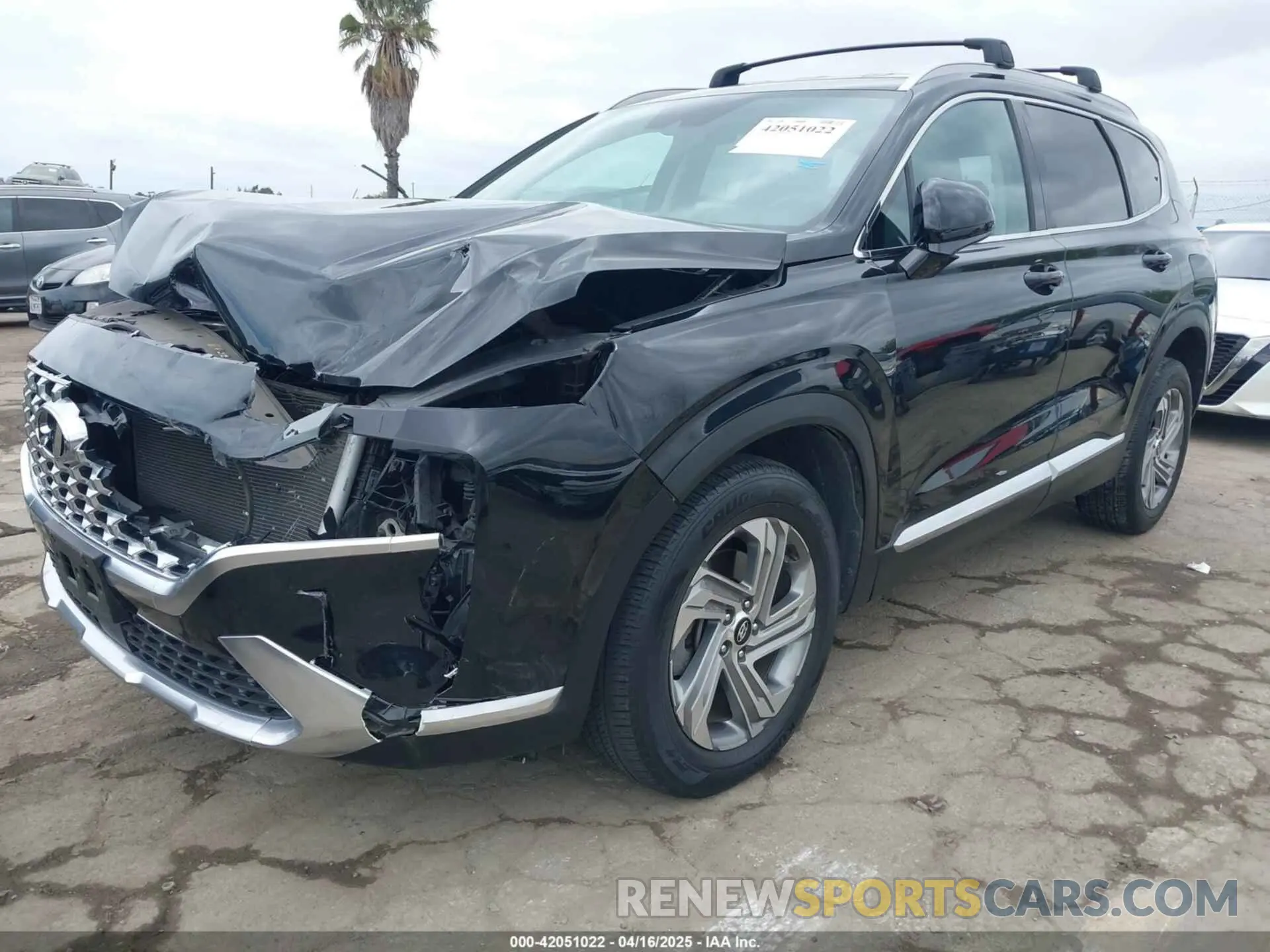 2 Photograph of a damaged car 5NMS24AJ9NH373112 HYUNDAI SANTA FE 2022
