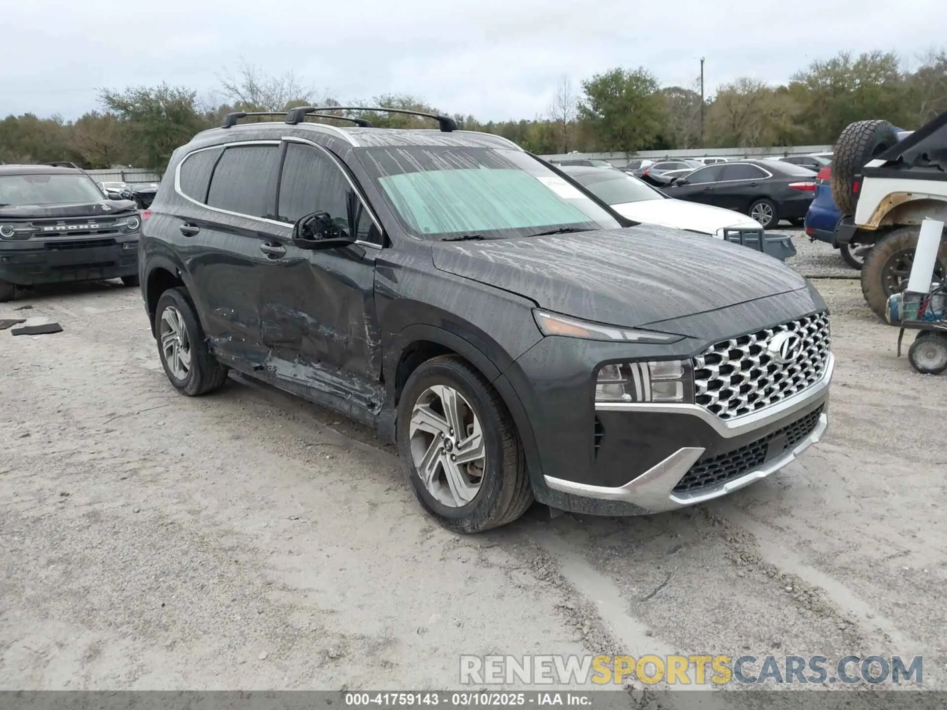 1 Photograph of a damaged car 5NMS24AJ9NH394526 HYUNDAI SANTA FE 2022