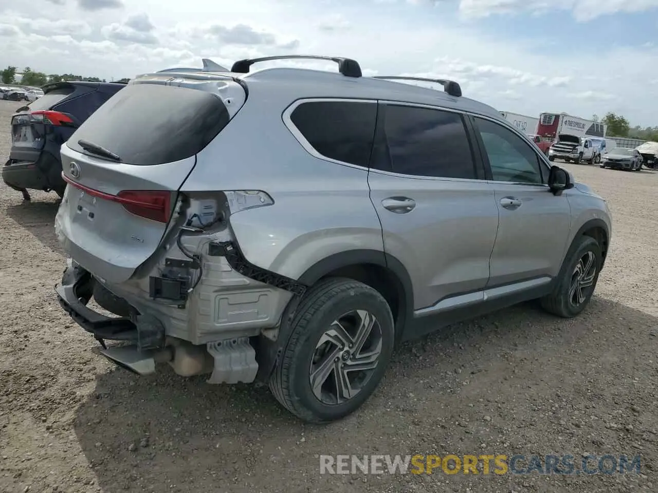 3 Photograph of a damaged car 5NMS2DAJ1NH454489 HYUNDAI SANTA FE 2022