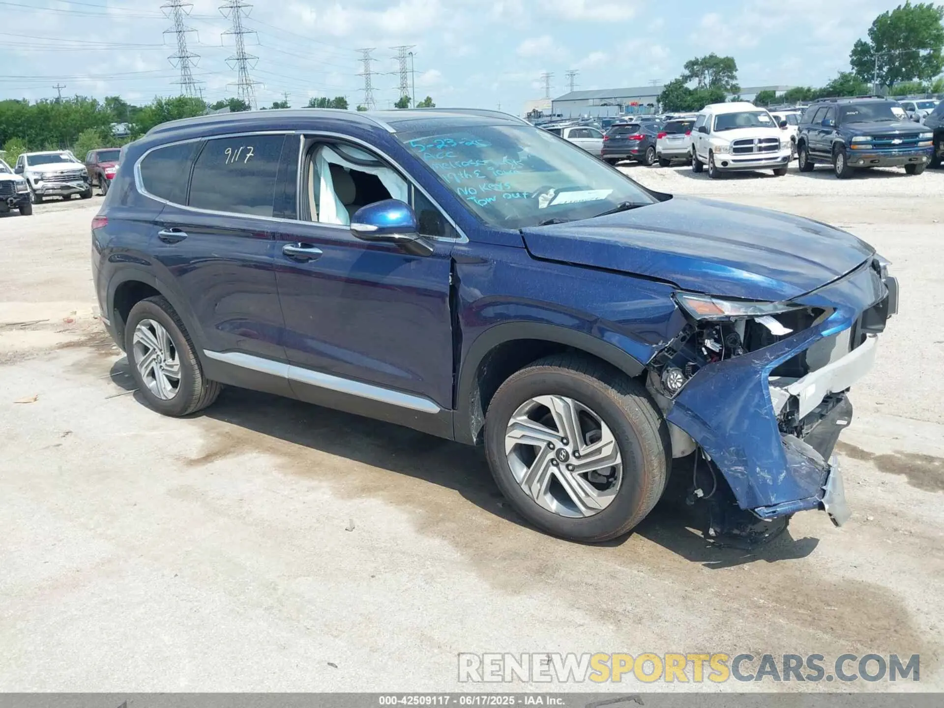 1 Photograph of a damaged car 5NMS3DAJ6NH403745 HYUNDAI SANTA FE 2022