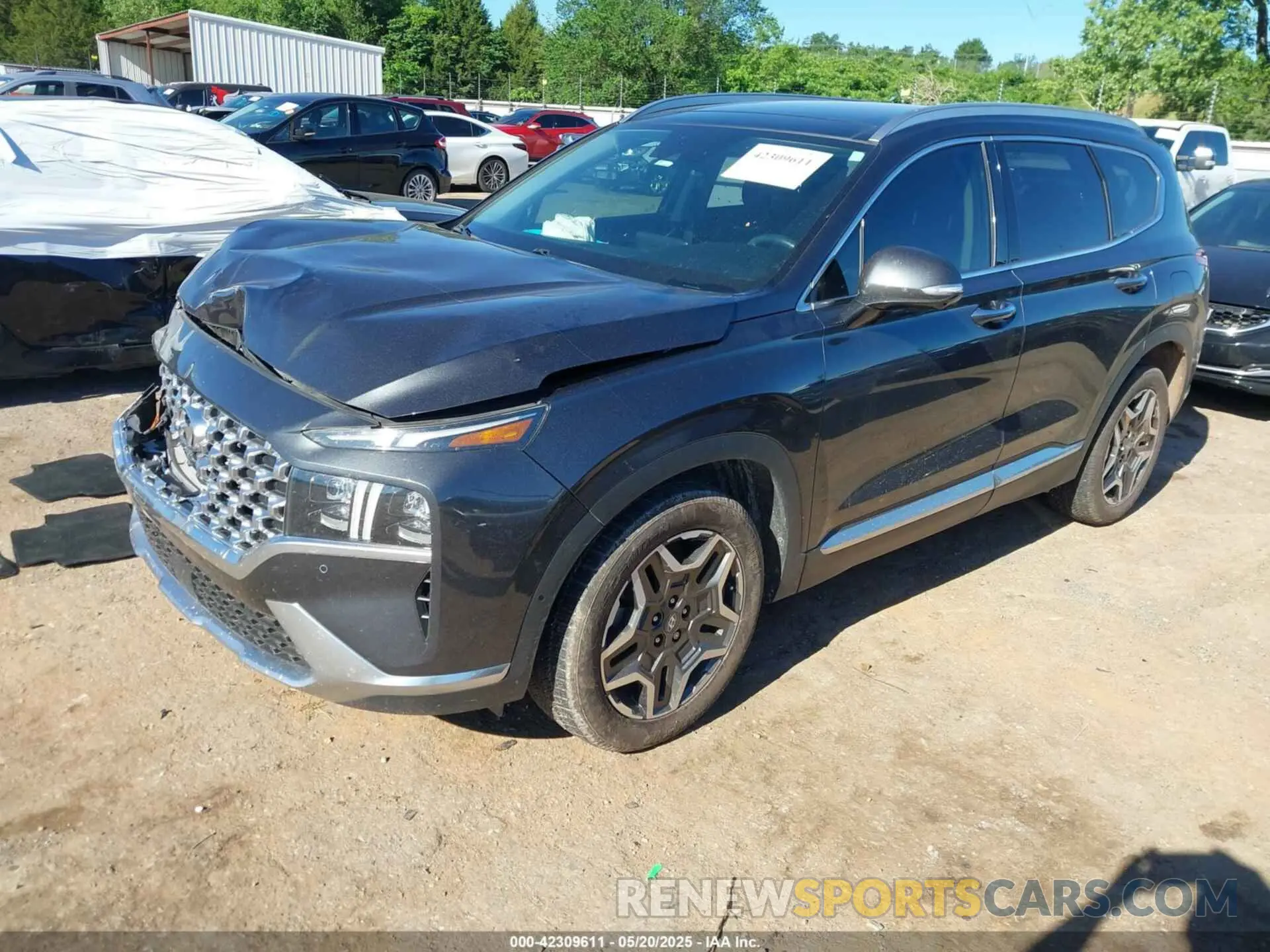 2 Photograph of a damaged car 5NMS44AL6NH479156 HYUNDAI SANTA FE 2022