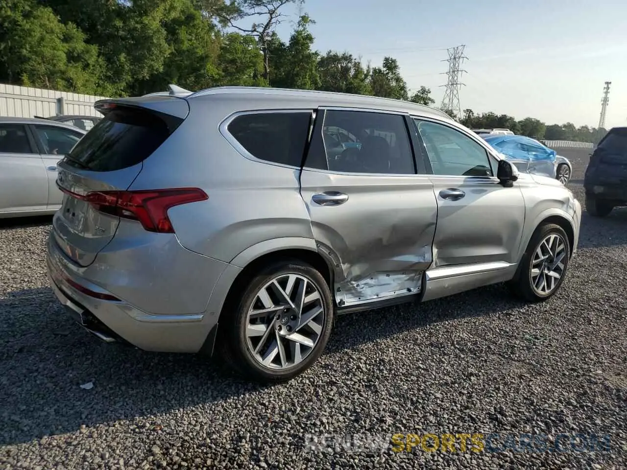 3 Photograph of a damaged car 5NMS54AL8NH438654 HYUNDAI SANTA FE 2022