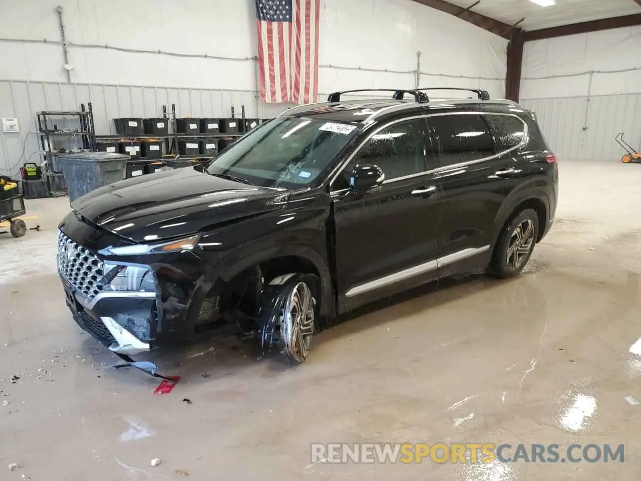1 Photograph of a damaged car 5NMS64AJ8NH375972 HYUNDAI SANTA FE 2022
