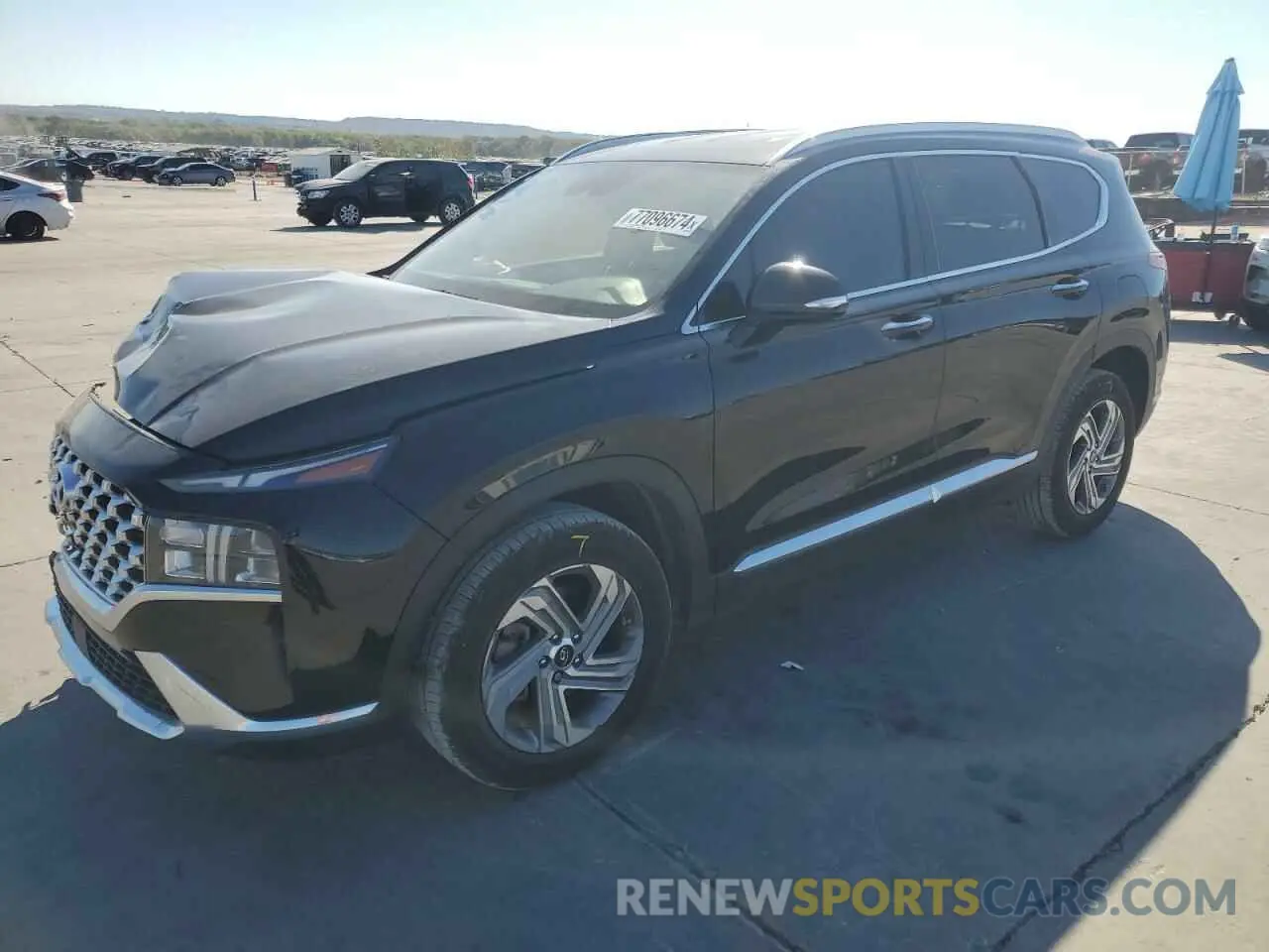 1 Photograph of a damaged car 5NMS64AJ9NH375351 HYUNDAI SANTA FE 2022