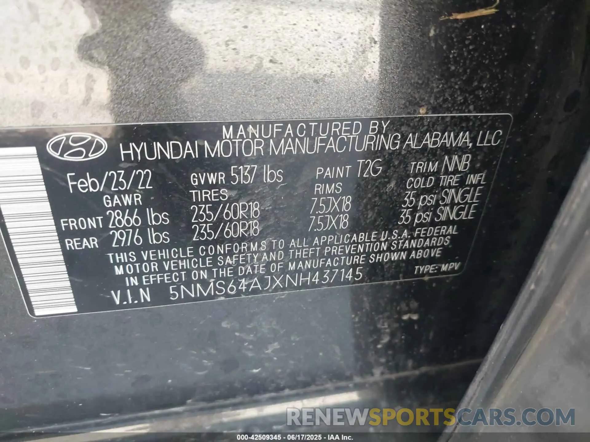 9 Photograph of a damaged car 5NMS64AJXNH437145 HYUNDAI SANTA FE 2022