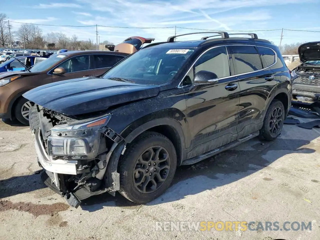 1 Photograph of a damaged car 5NMS6DAJ4NH455995 HYUNDAI SANTA FE 2022
