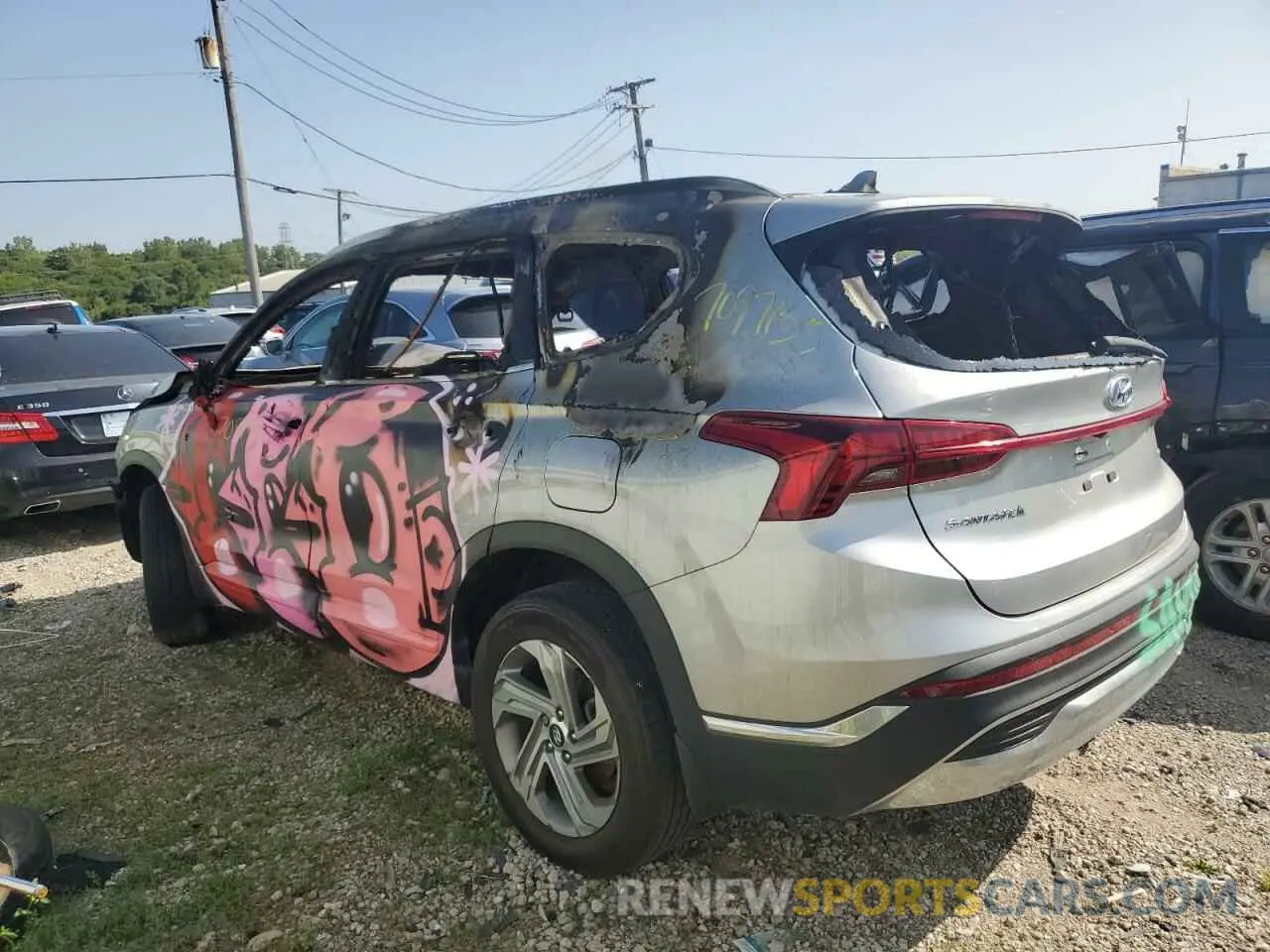 2 Photograph of a damaged car 5NMS6DAJ6NH423890 HYUNDAI SANTA FE 2022