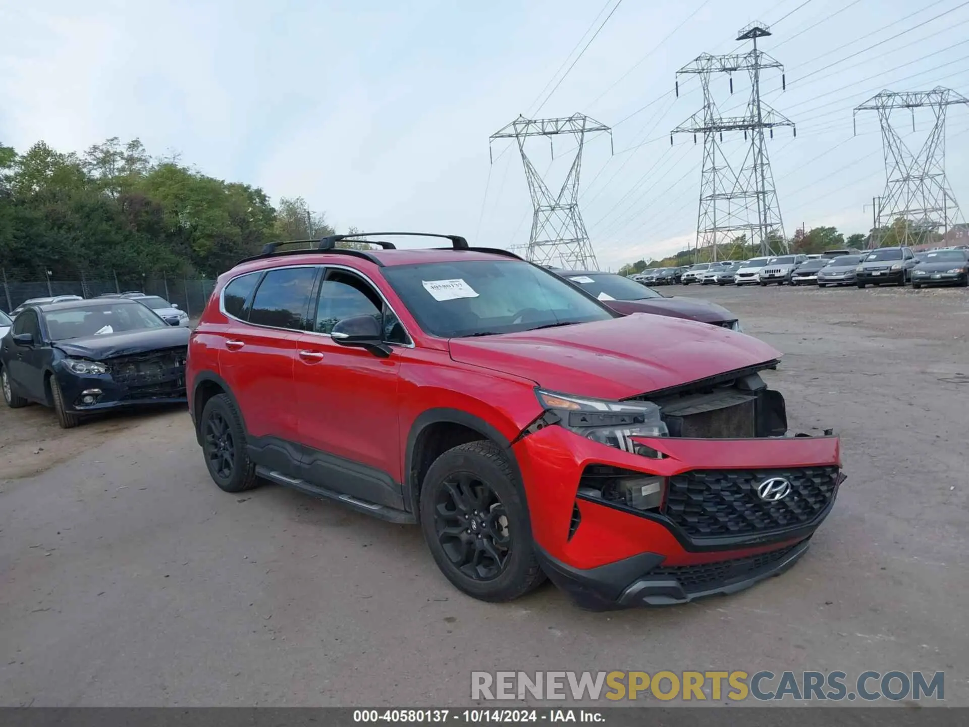 1 Photograph of a damaged car 5NMS6DAJ9NH385619 HYUNDAI SANTA FE 2022