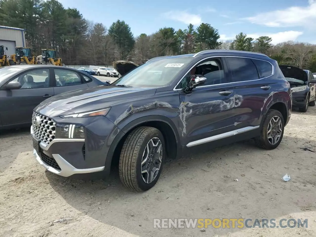 1 Photograph of a damaged car KM8S7DA20NU050744 HYUNDAI SANTA FE 2022