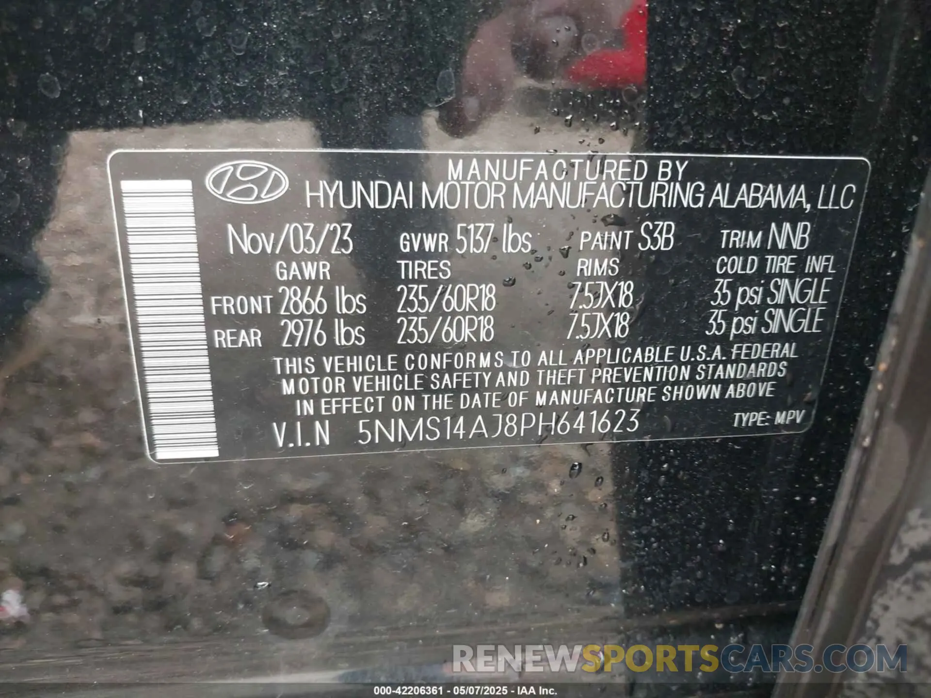 9 Photograph of a damaged car 5NMS14AJ8PH641623 HYUNDAI SANTA FE 2023