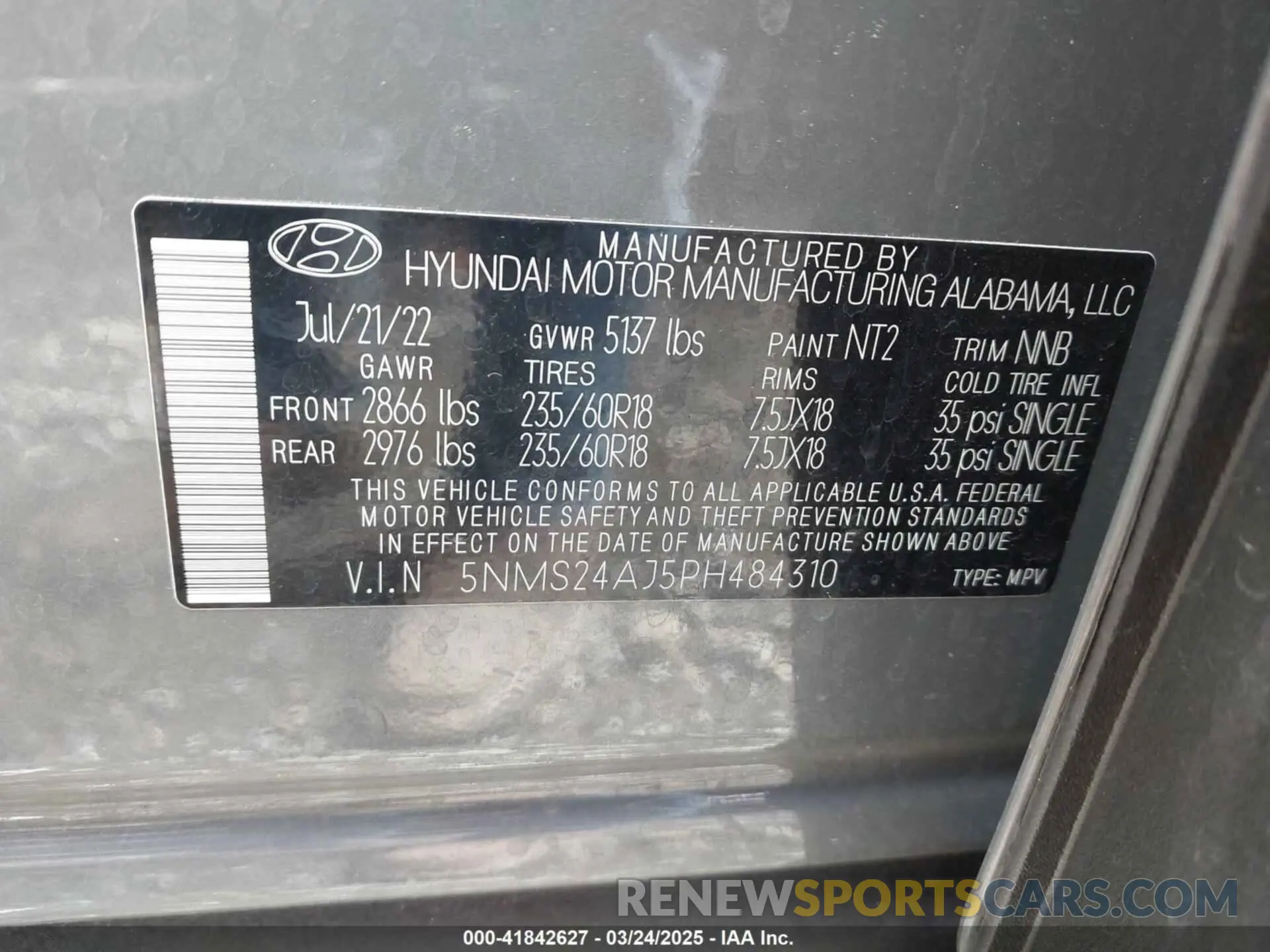 9 Photograph of a damaged car 5NMS24AJ5PH484310 HYUNDAI SANTA FE 2023