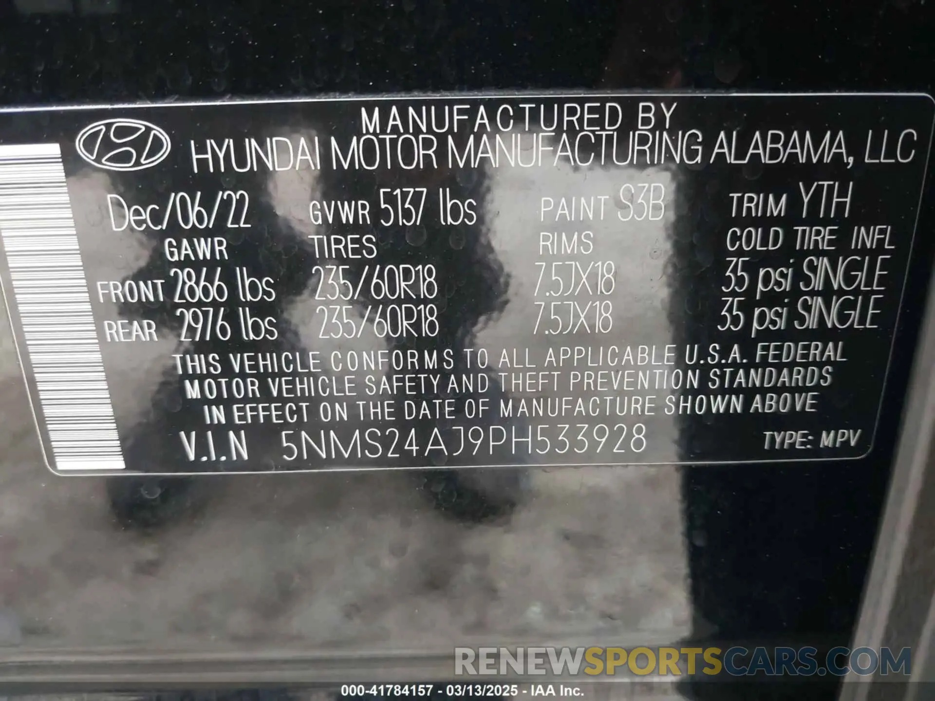 9 Photograph of a damaged car 5NMS24AJ9PH533928 HYUNDAI SANTA FE 2023