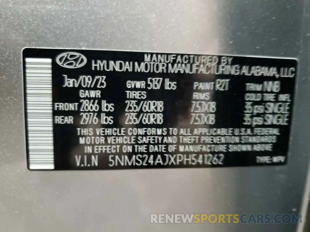 13 Photograph of a damaged car 5NMS24AJXPH541262 HYUNDAI SANTA FE 2023