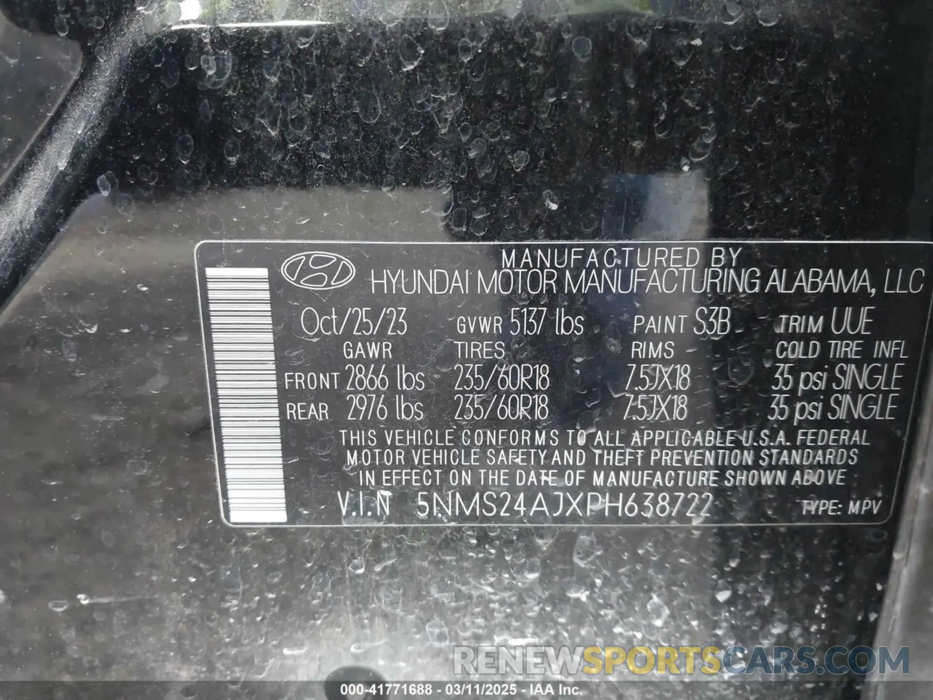 9 Photograph of a damaged car 5NMS24AJXPH638722 HYUNDAI SANTA FE 2023
