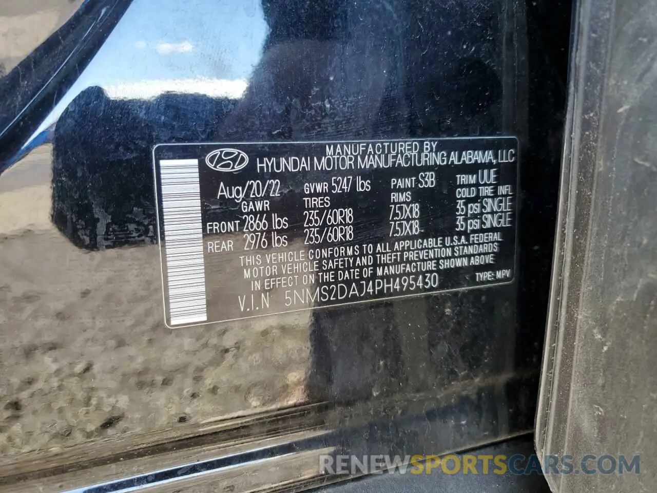 13 Photograph of a damaged car 5NMS2DAJ4PH495430 HYUNDAI SANTA FE 2023
