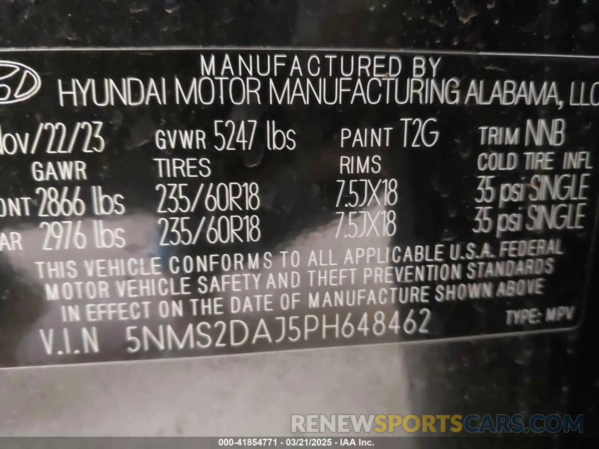 9 Photograph of a damaged car 5NMS2DAJ5PH648462 HYUNDAI SANTA FE 2023
