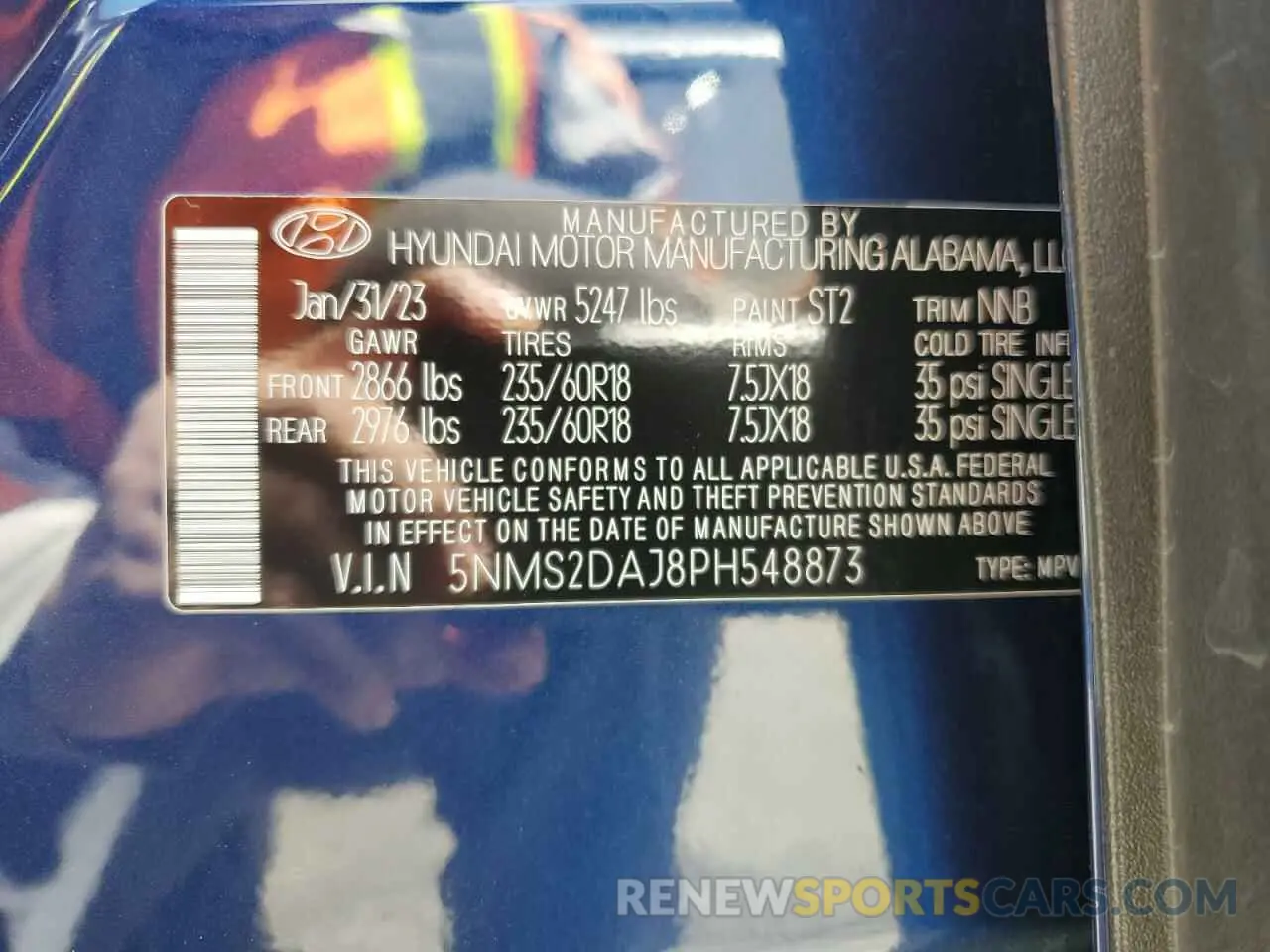 13 Photograph of a damaged car 5NMS2DAJ8PH548873 HYUNDAI SANTA FE 2023