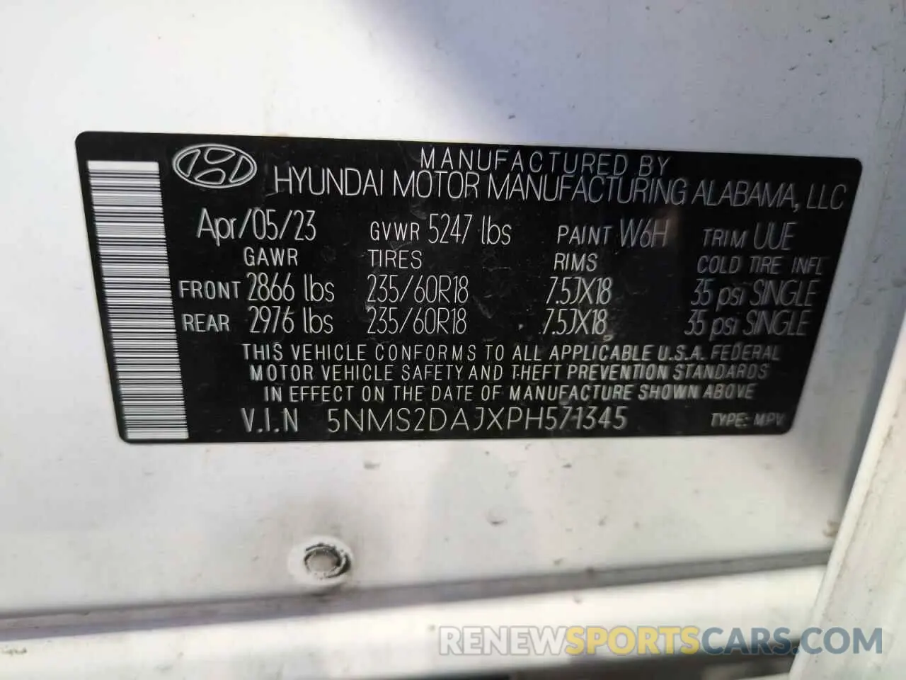 15 Photograph of a damaged car 5NMS2DAJXPH571345 HYUNDAI SANTA FE 2023