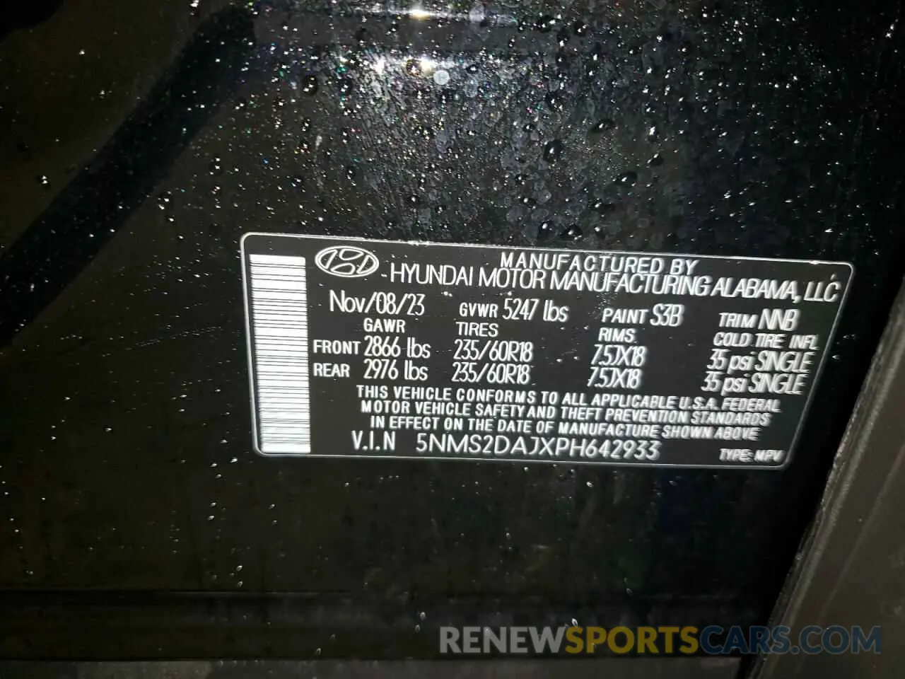 13 Photograph of a damaged car 5NMS2DAJXPH642933 HYUNDAI SANTA FE 2023