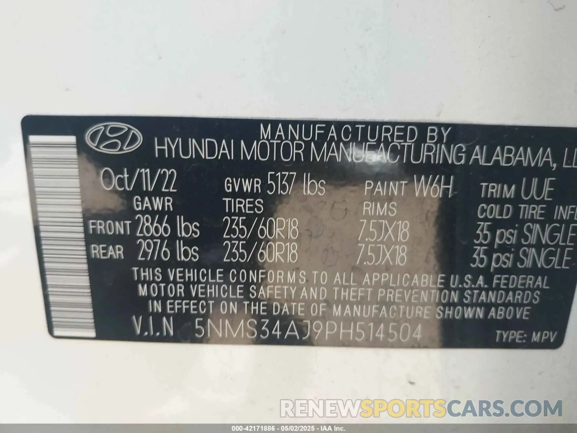 9 Photograph of a damaged car 5NMS34AJ9PH514504 HYUNDAI SANTA FE 2023
