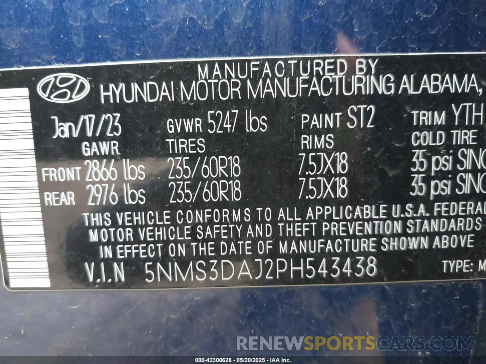 9 Photograph of a damaged car 5NMS3DAJ2PH543438 HYUNDAI SANTA FE 2023