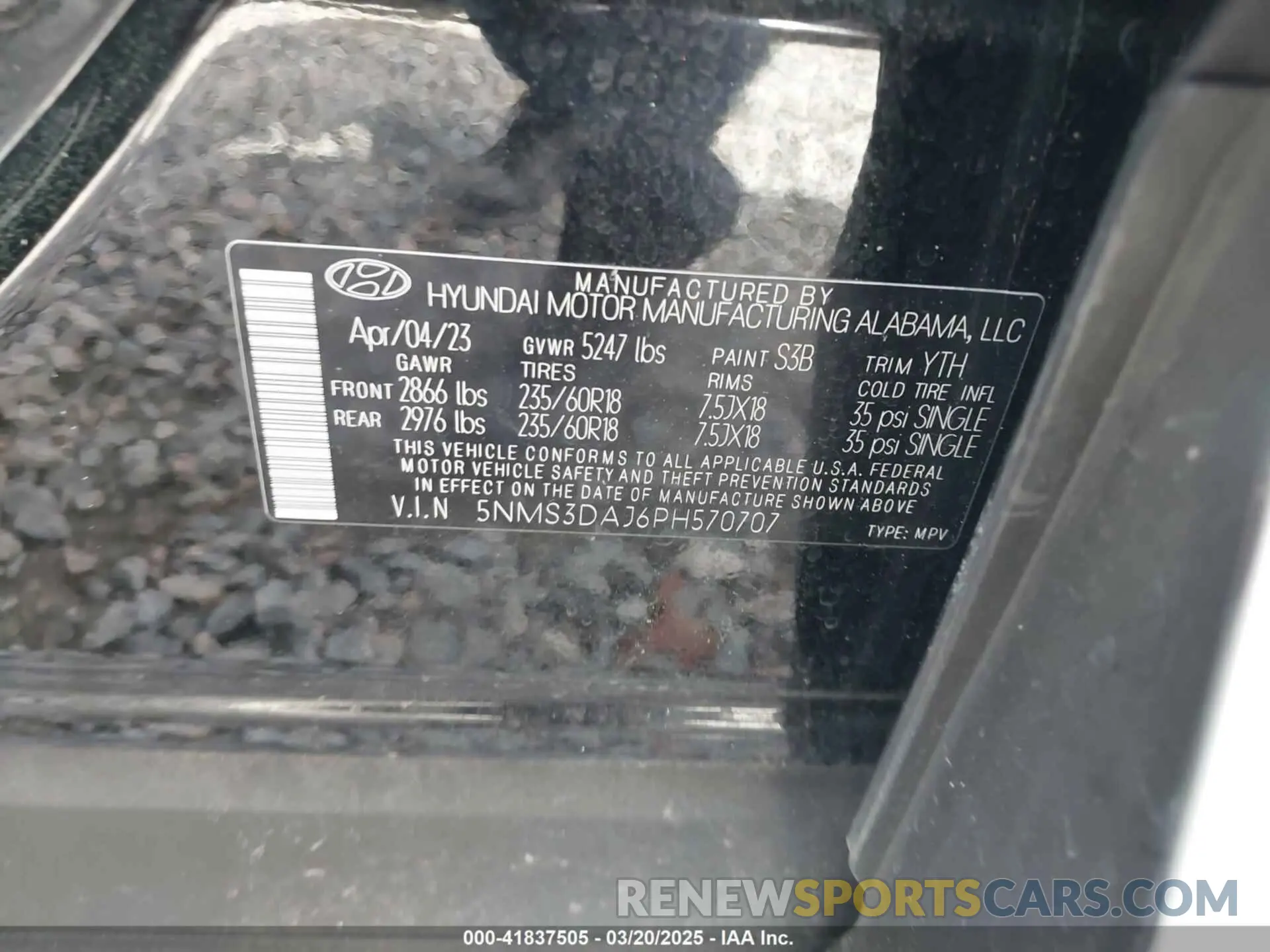 9 Photograph of a damaged car 5NMS3DAJ6PH570707 HYUNDAI SANTA FE 2023