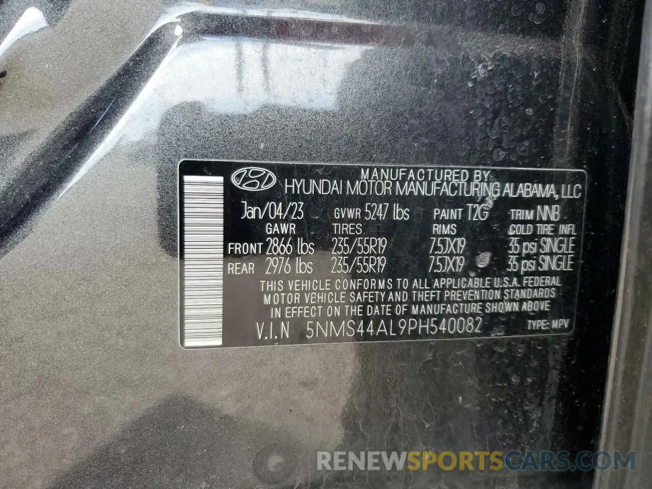 15 Photograph of a damaged car 5NMS44AL9PH540082 HYUNDAI SANTA FE 2023