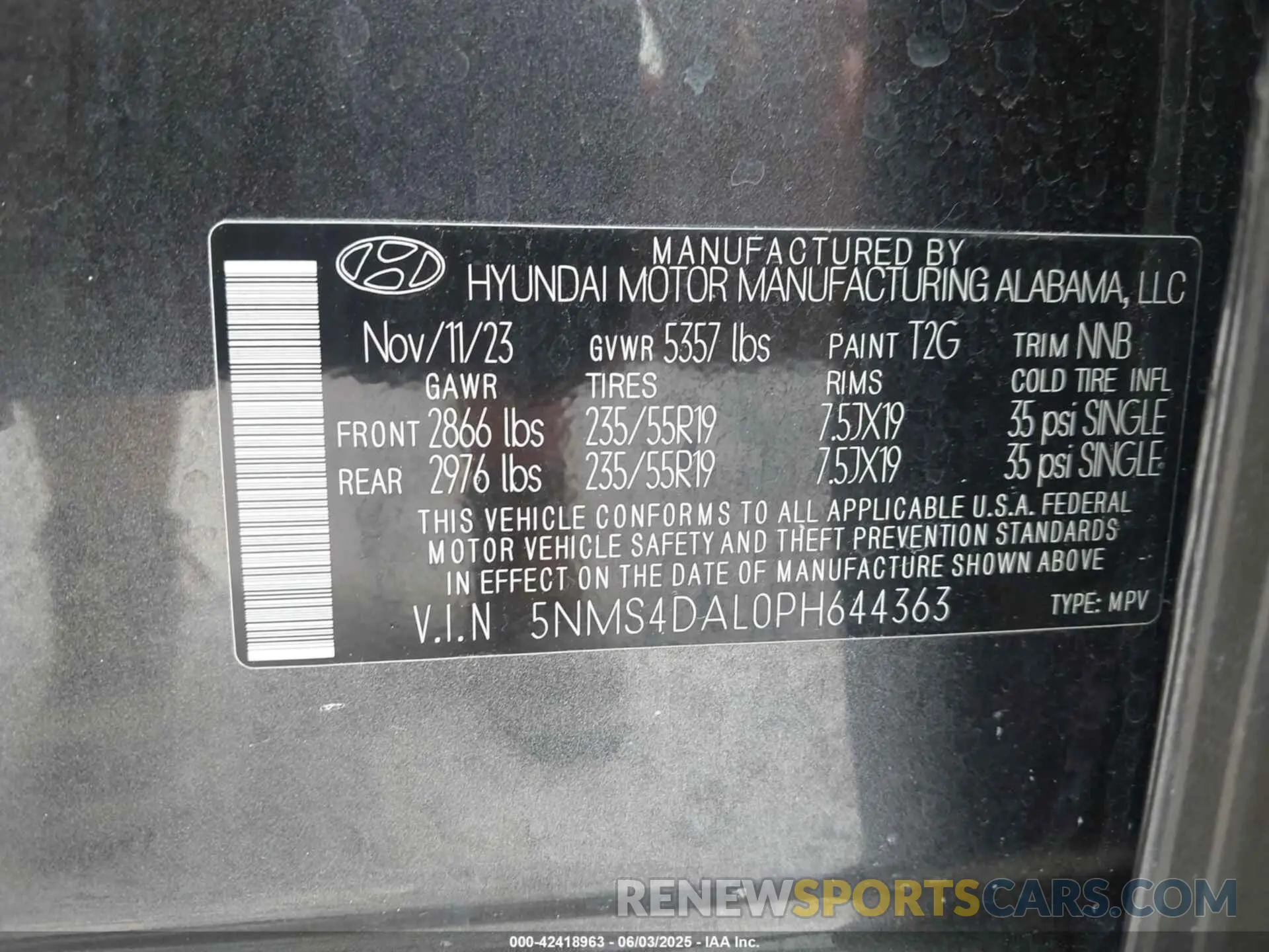 9 Photograph of a damaged car 5NMS4DAL0PH644363 HYUNDAI SANTA FE 2023