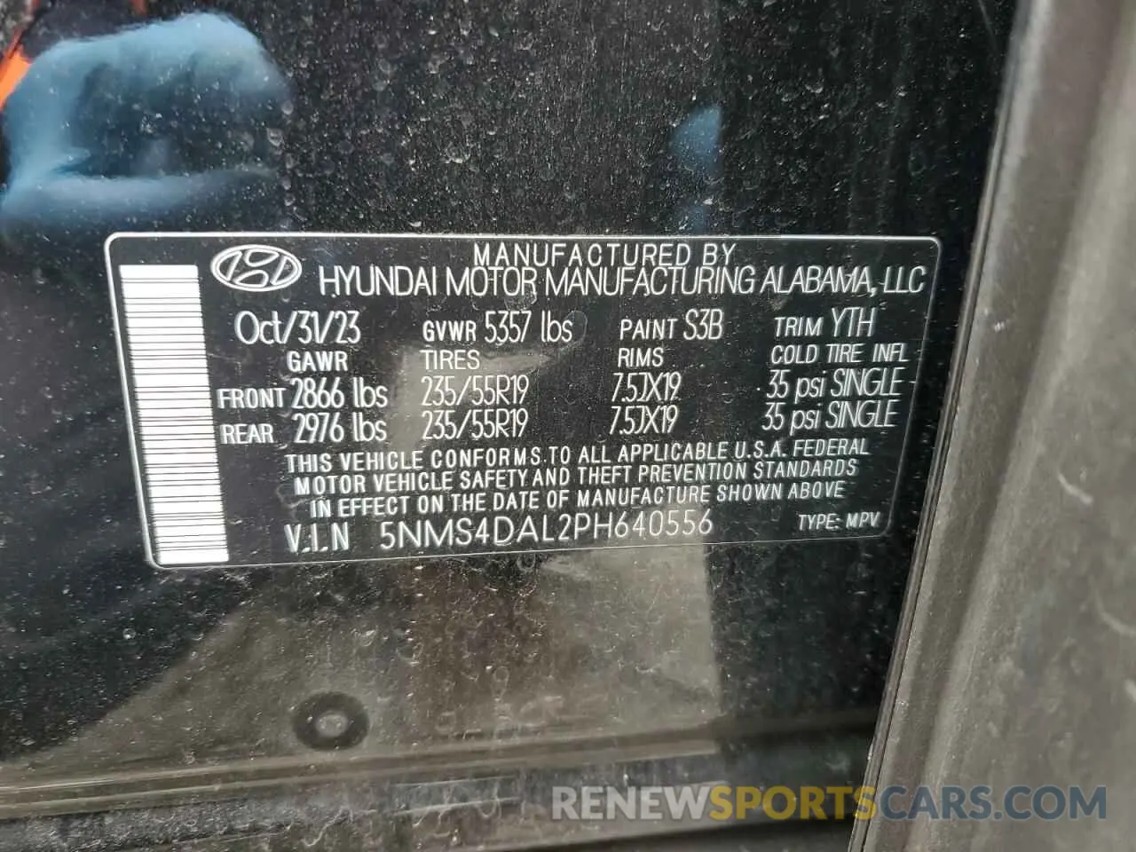 13 Photograph of a damaged car 5NMS4DAL2PH640556 HYUNDAI SANTA FE 2023