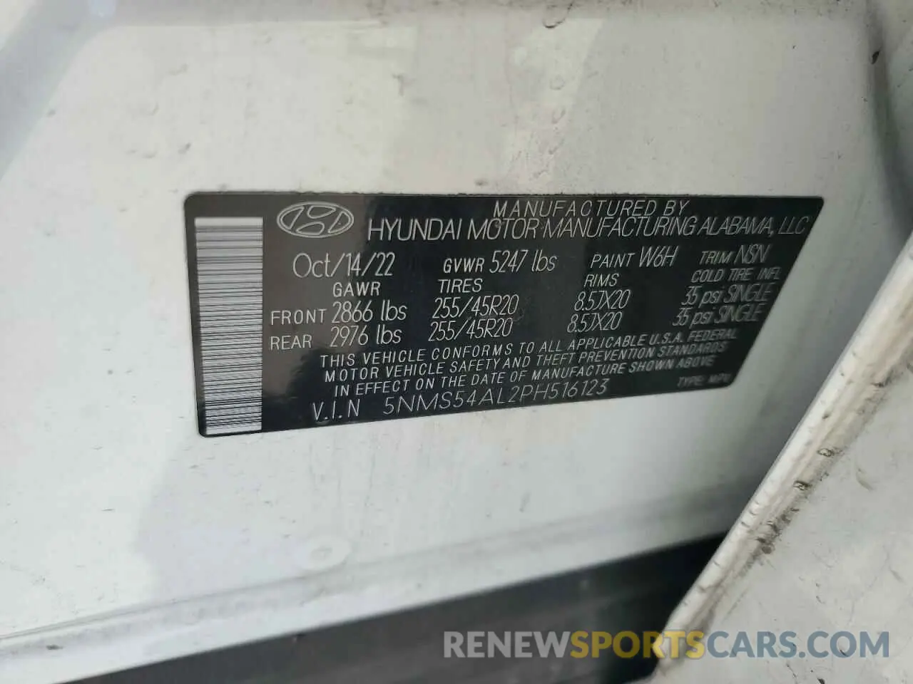13 Photograph of a damaged car 5NMS54AL2PH516123 HYUNDAI SANTA FE 2023