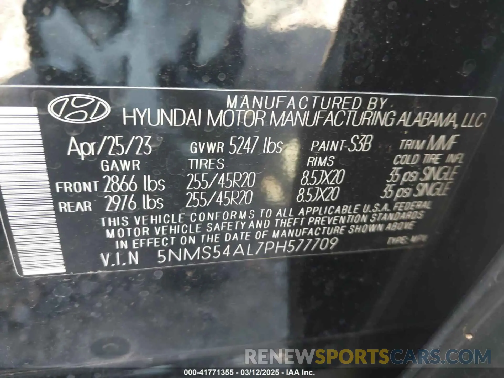 9 Photograph of a damaged car 5NMS54AL7PH577709 HYUNDAI SANTA FE 2023