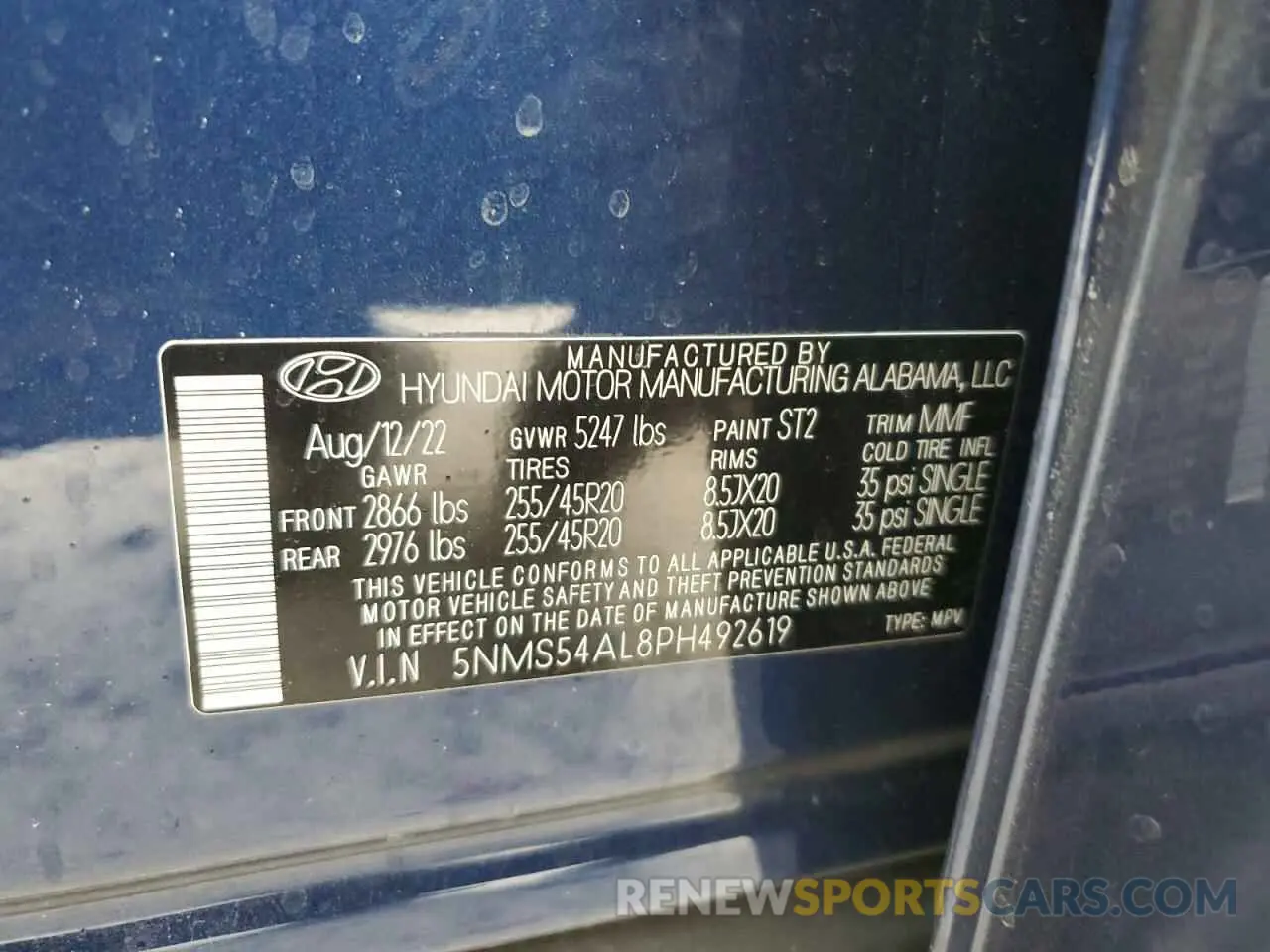 14 Photograph of a damaged car 5NMS54AL8PH492619 HYUNDAI SANTA FE 2023