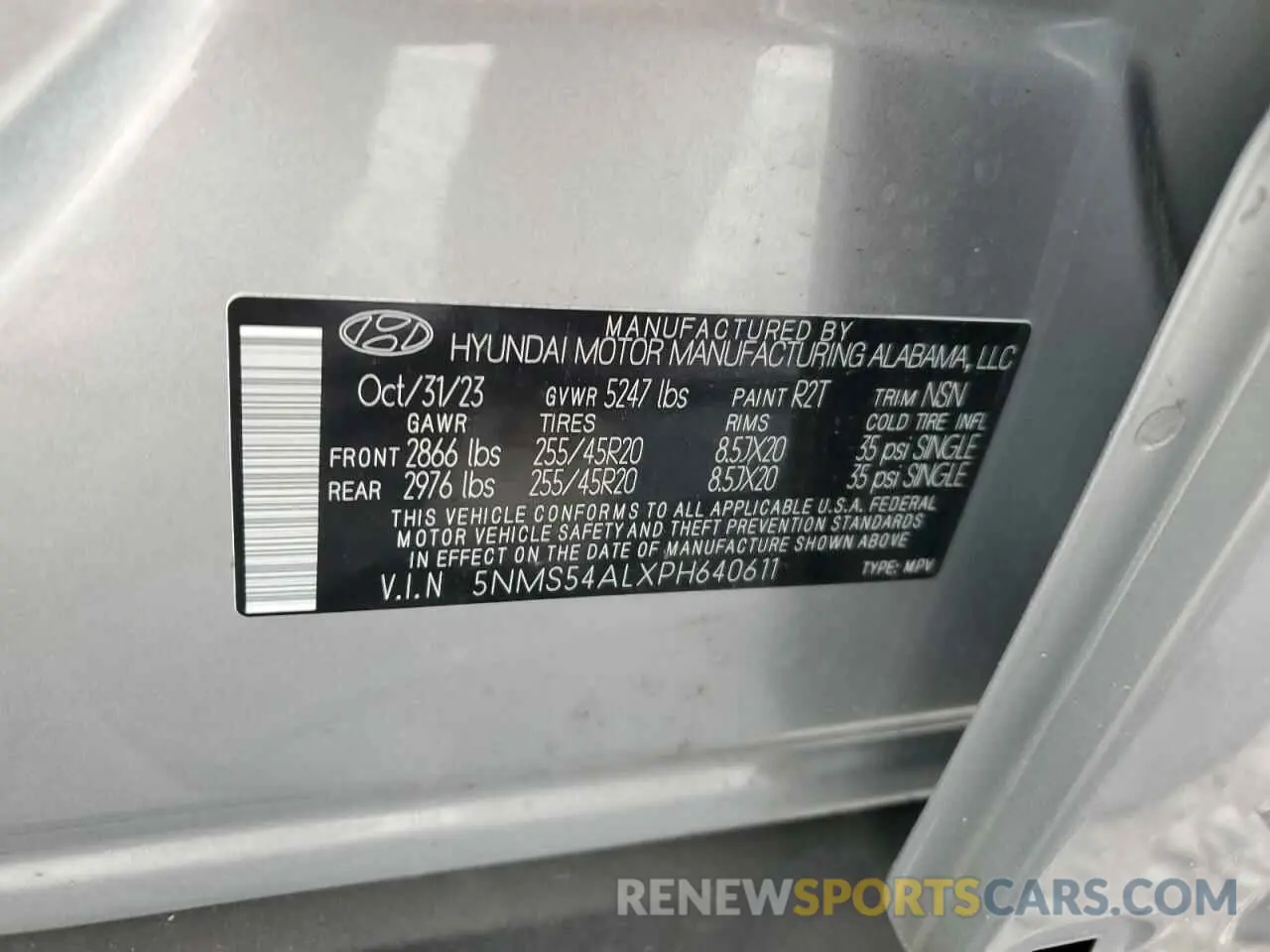 13 Photograph of a damaged car 5NMS54ALXPH640611 HYUNDAI SANTA FE 2023