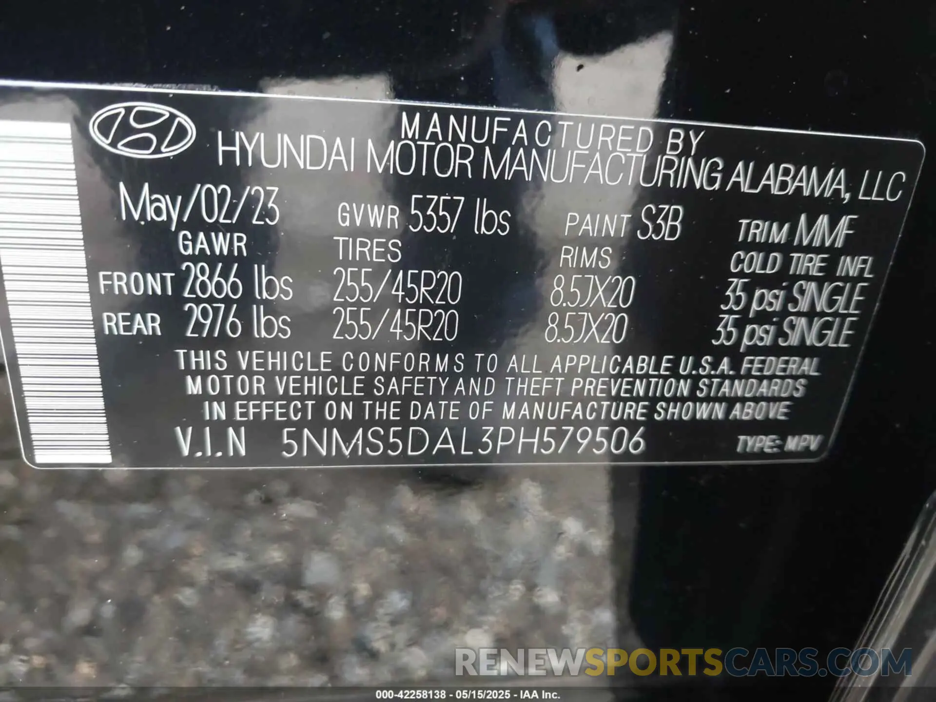 9 Photograph of a damaged car 5NMS5DAL3PH579506 HYUNDAI SANTA FE 2023