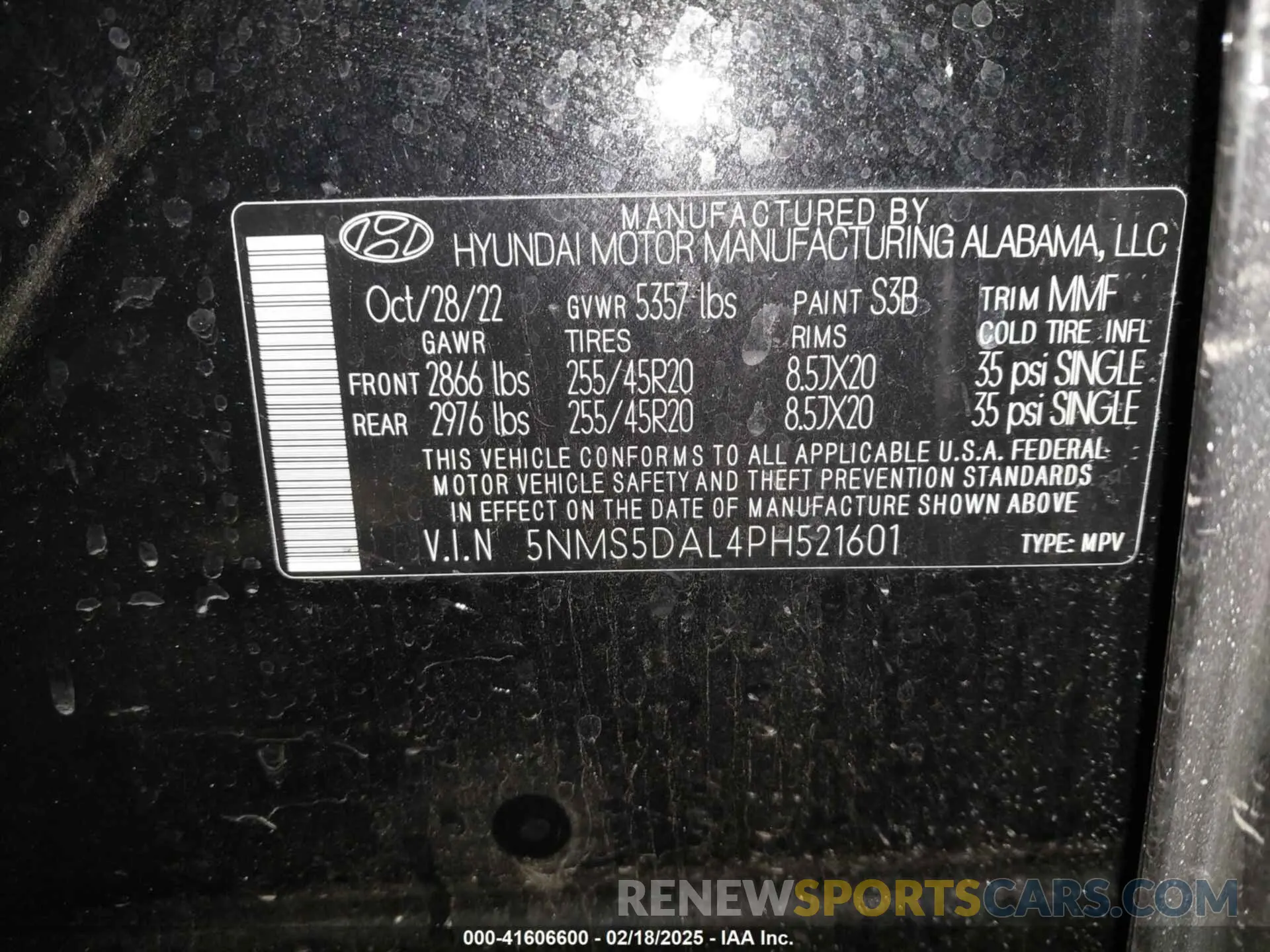 9 Photograph of a damaged car 5NMS5DAL4PH521601 HYUNDAI SANTA FE 2023