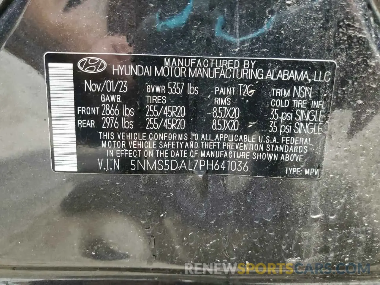 14 Photograph of a damaged car 5NMS5DAL7PH641036 HYUNDAI SANTA FE 2023