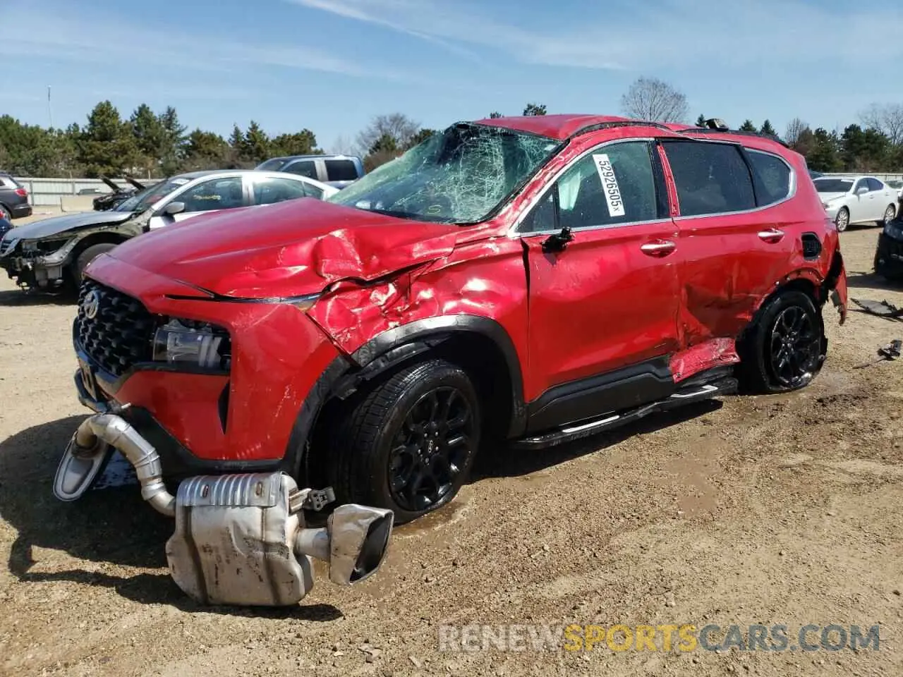1 Photograph of a damaged car 5NMS64AJ2PH491770 HYUNDAI SANTA FE 2023