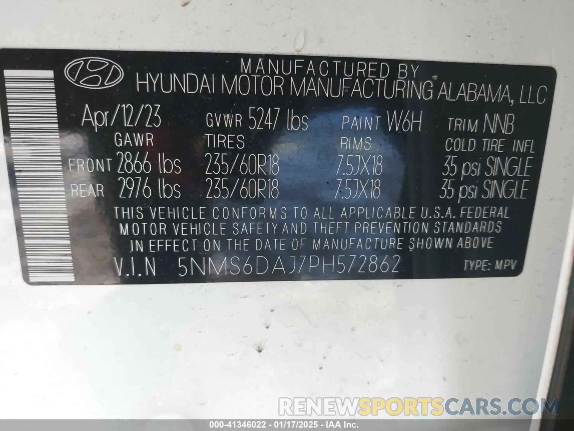 9 Photograph of a damaged car 5NMS6DAJ7PH572862 HYUNDAI SANTA FE 2023