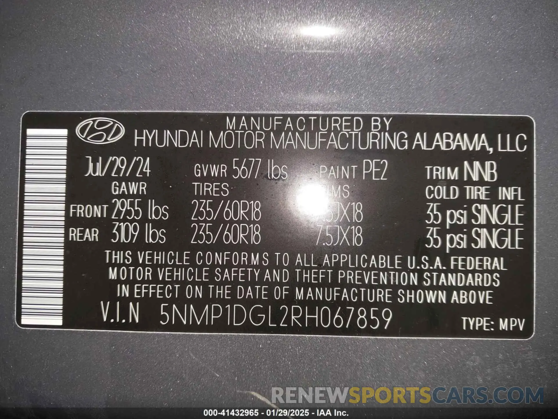 9 Photograph of a damaged car 5NMP1DGL2RH067859 HYUNDAI SANTA FE 2024