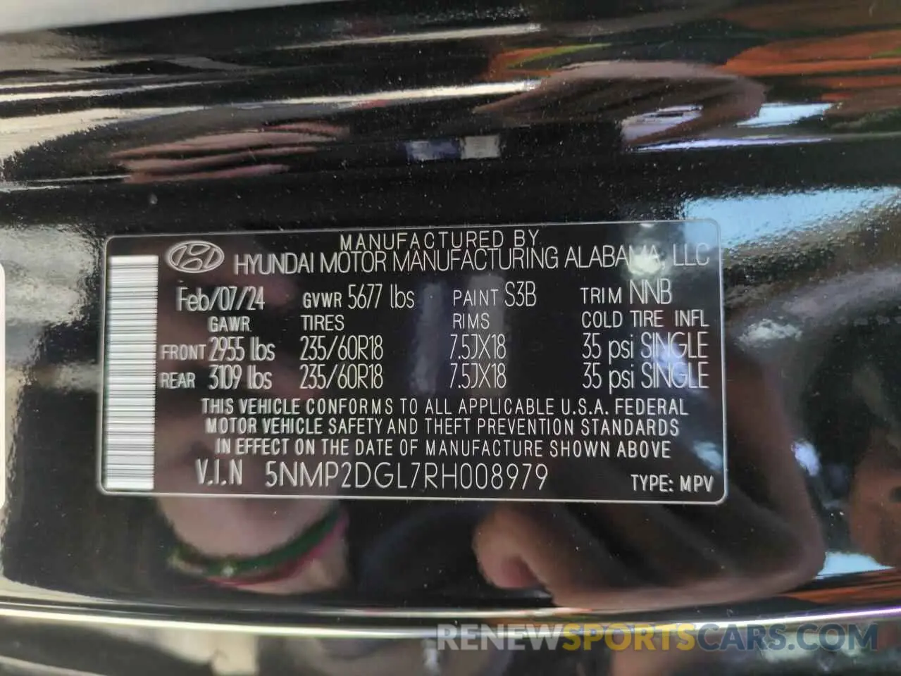 14 Photograph of a damaged car 5NMP2DGL7RH008979 HYUNDAI SANTA FE 2024