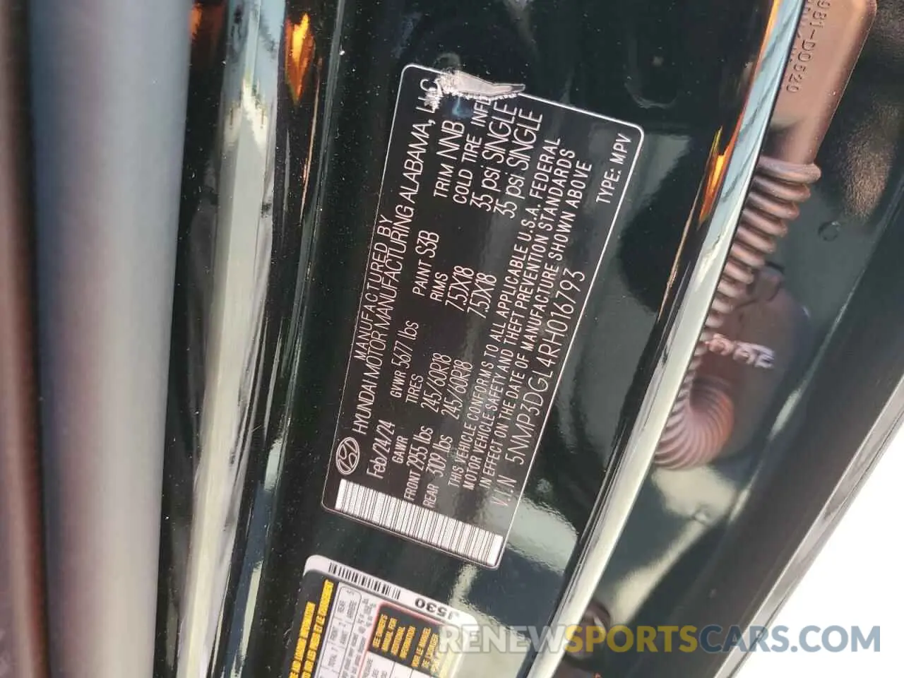 13 Photograph of a damaged car 5NMP3DGL4RH016793 HYUNDAI SANTA FE 2024